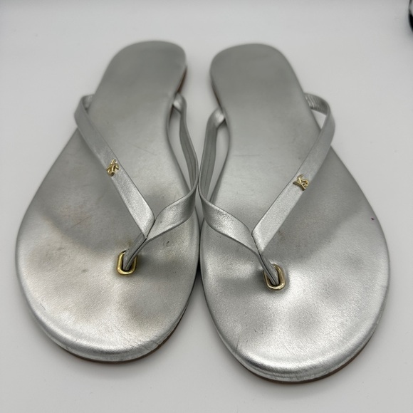 Yosi Samra Shoes - Yosi Samra Size 9 Silver Women's Flip Flops